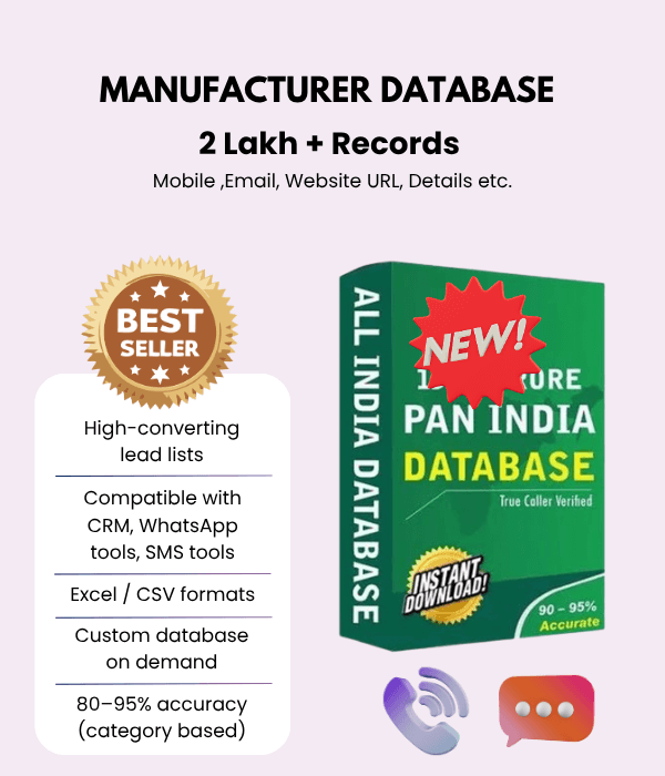 PAN India Manufacturers Database 2026 – Verified Manufacturing Companies in India
