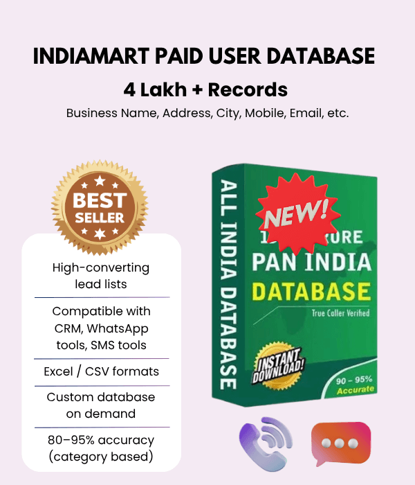 IndiaMart Paid User Database 2026