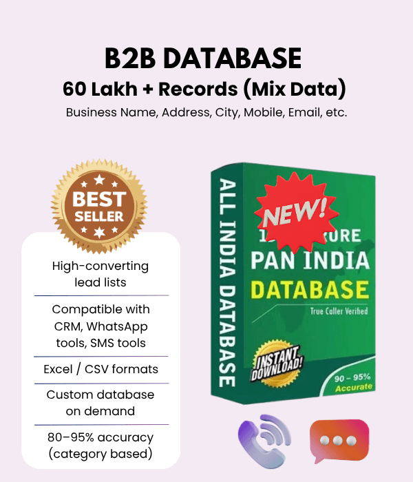 PAN India B2B Database 2026 (Mix Data) – Verified Business Leads Across All Industries